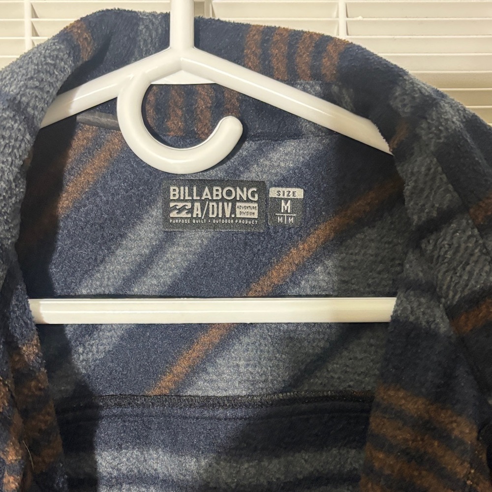 Billabong Blue and Brown Striped Jacket